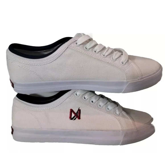 Nautica Unisex Shoes Trade Mark 1983 Hull 2 White Oxford Canvas US Size 7.5 - Picture 3 of 10
